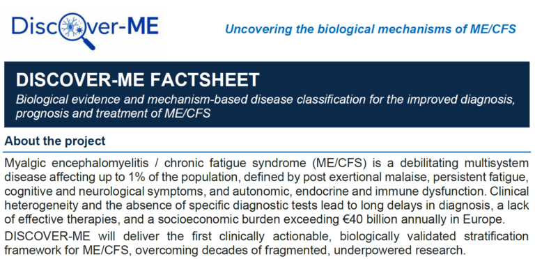 DISCOVER-ME Factsheet header